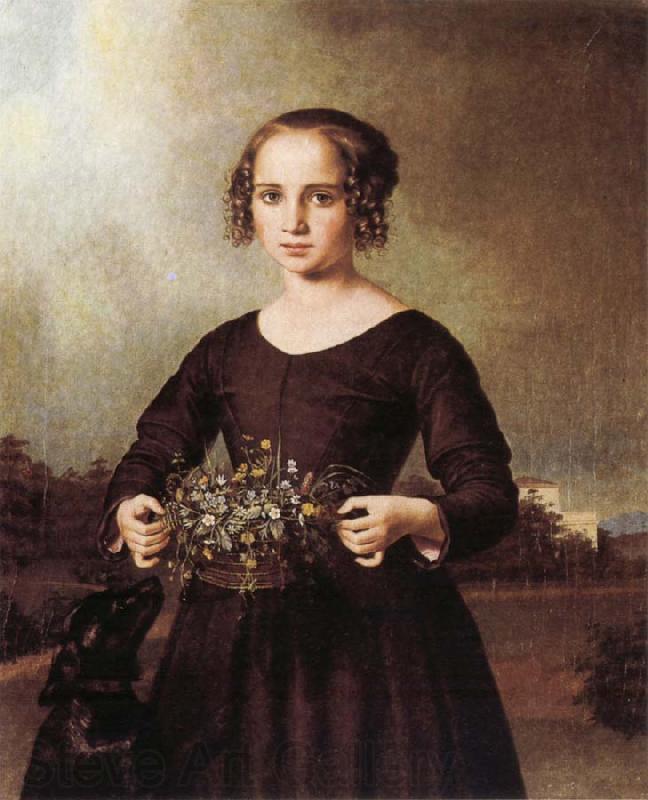 Ferdinand von Rayski Portrait of a Young Girl Spain oil painting art